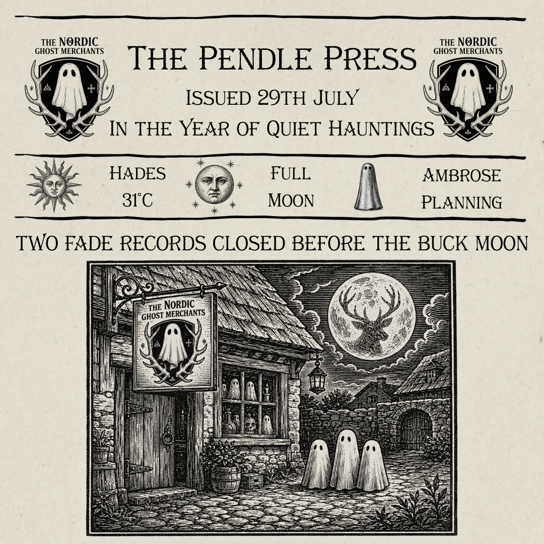The Pendle Press - Two Fade Records Closed Before The Buck Moon