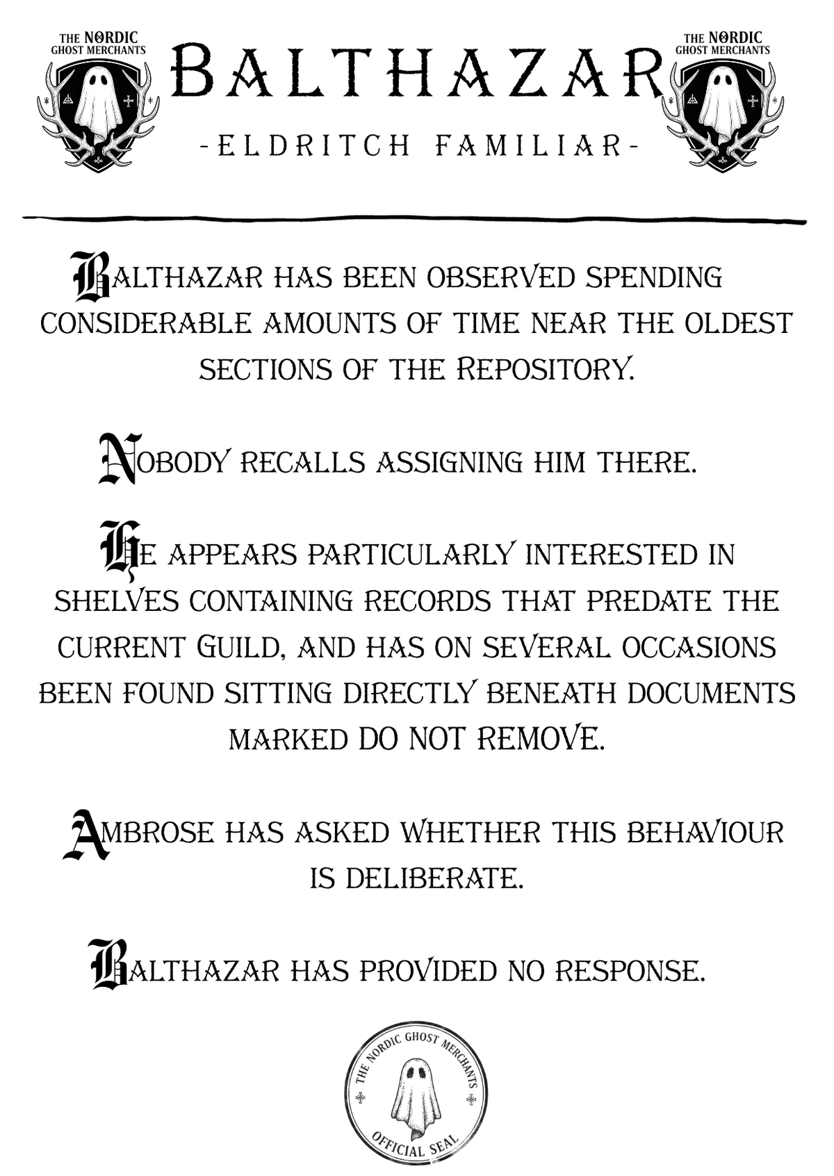 The Eldritch Familiar - Balthazar