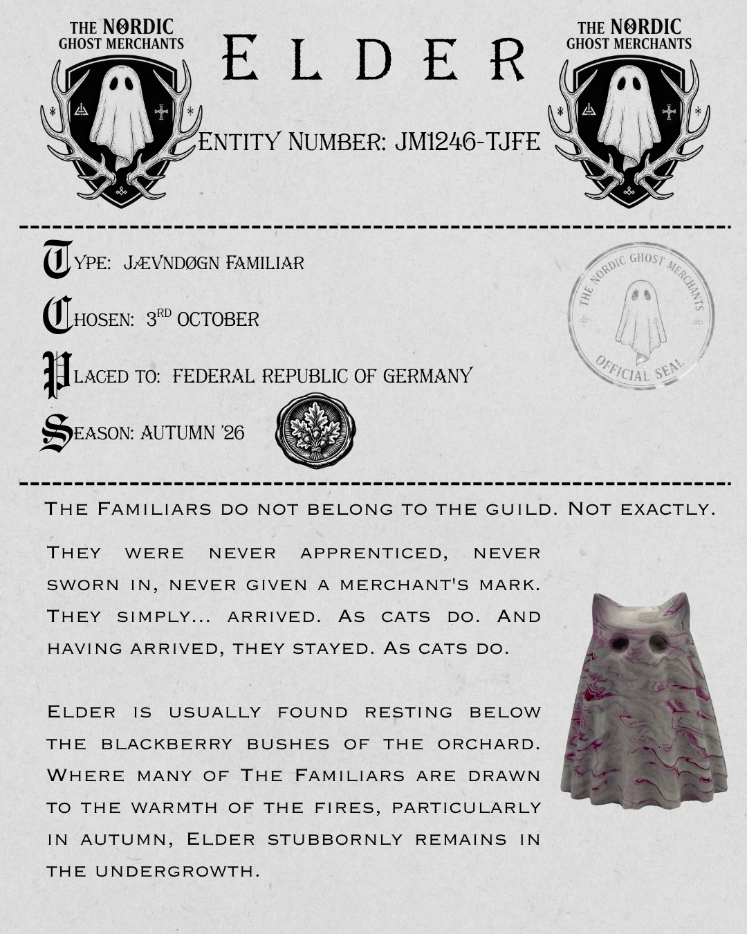 The Jævndøgn Familiar Ghost Figurine - Elder