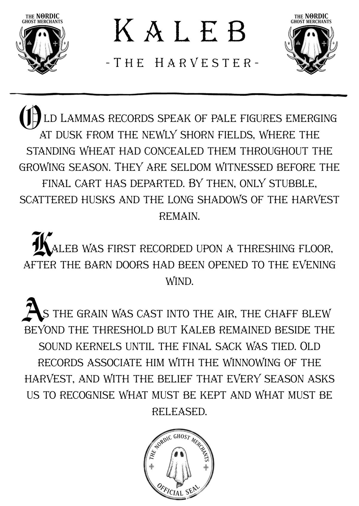 The Harvester Ghost Figurine - Kaleb
