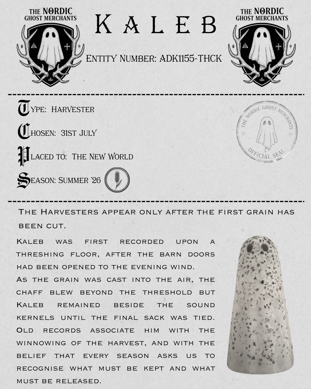 The Harvester Ghost Figurine - Kaleb