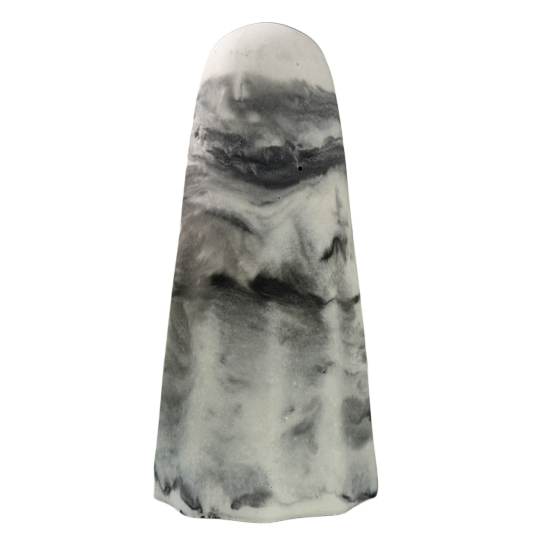 Black, grey and white handmade ghost figurine by The Nordic Ghost Merchants