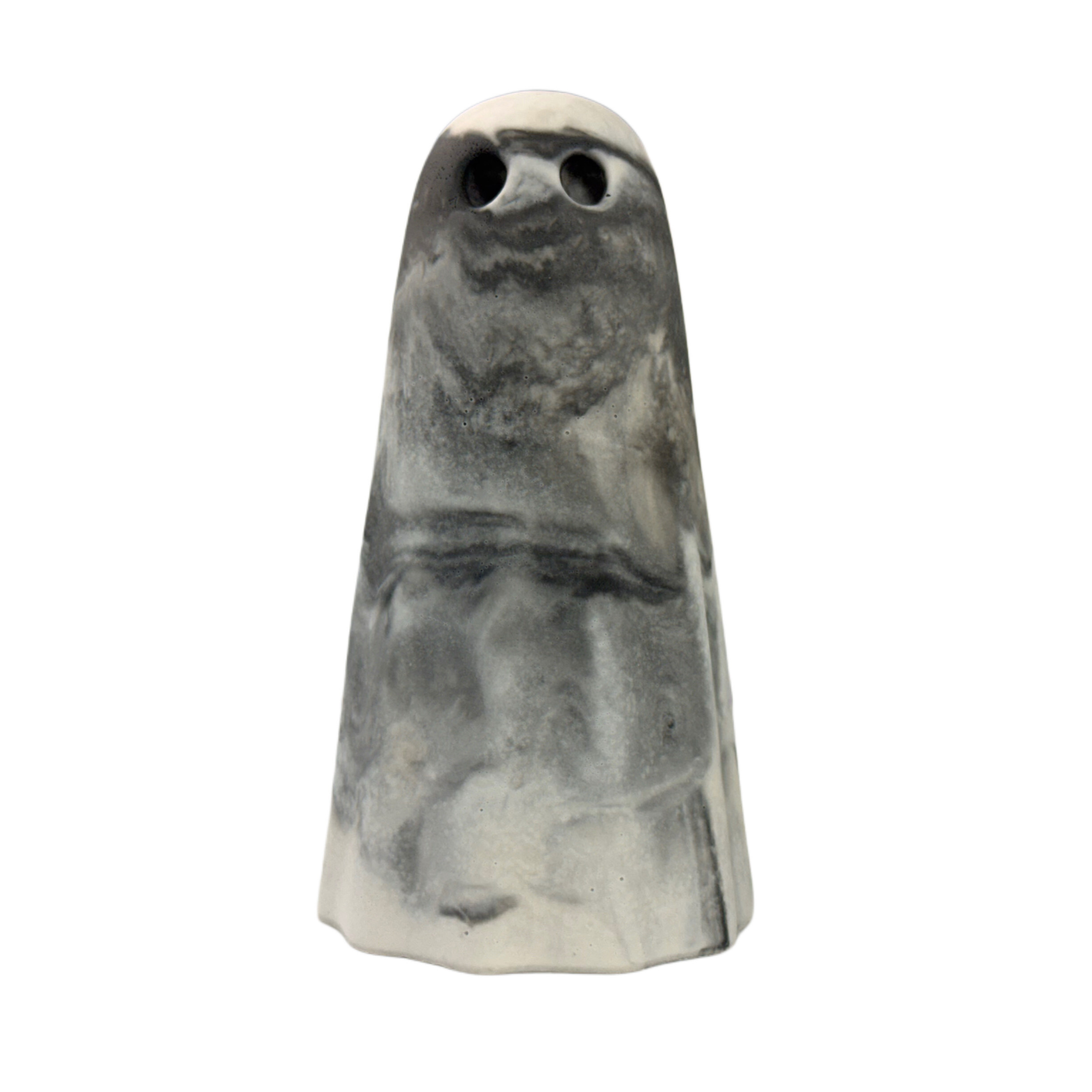 Black and white handmade ghost figurine by The Nordic Ghost Merchants