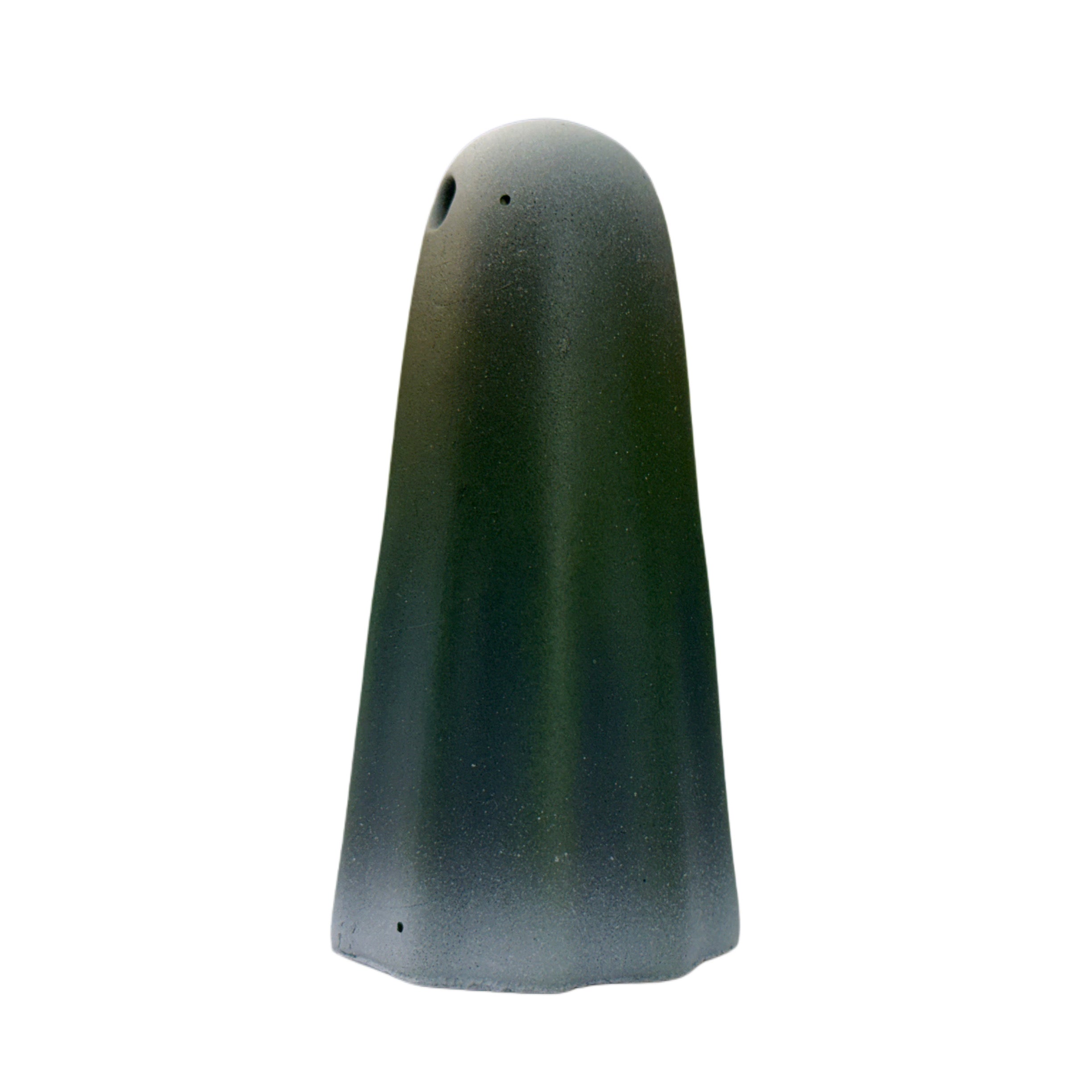 Dark green and white scented handmade ghost figurine by The Nordic Ghost Merchants