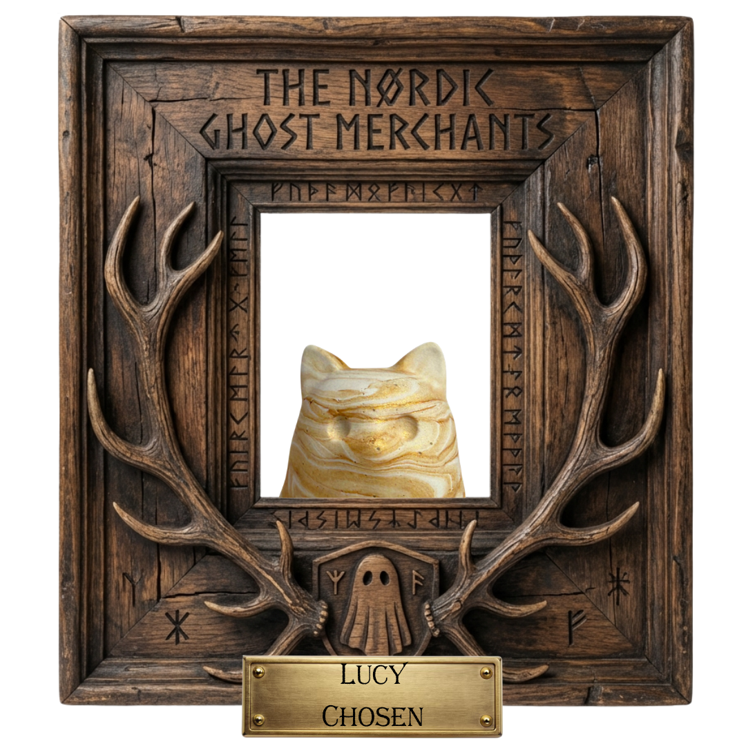 The Heliost Ghost Cat Figurine - Lucy