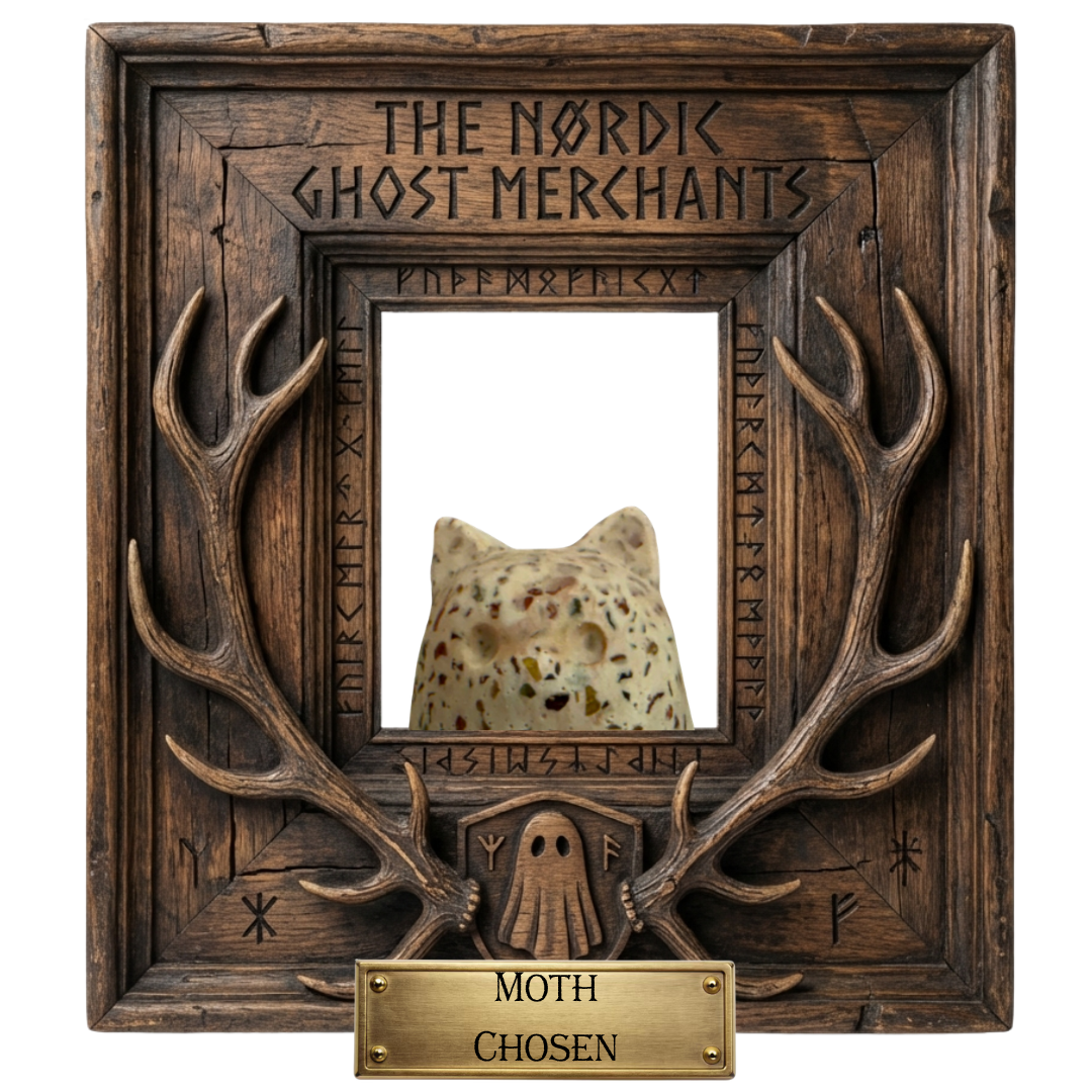 The Harvester Ghost Cat Figurine - Moth