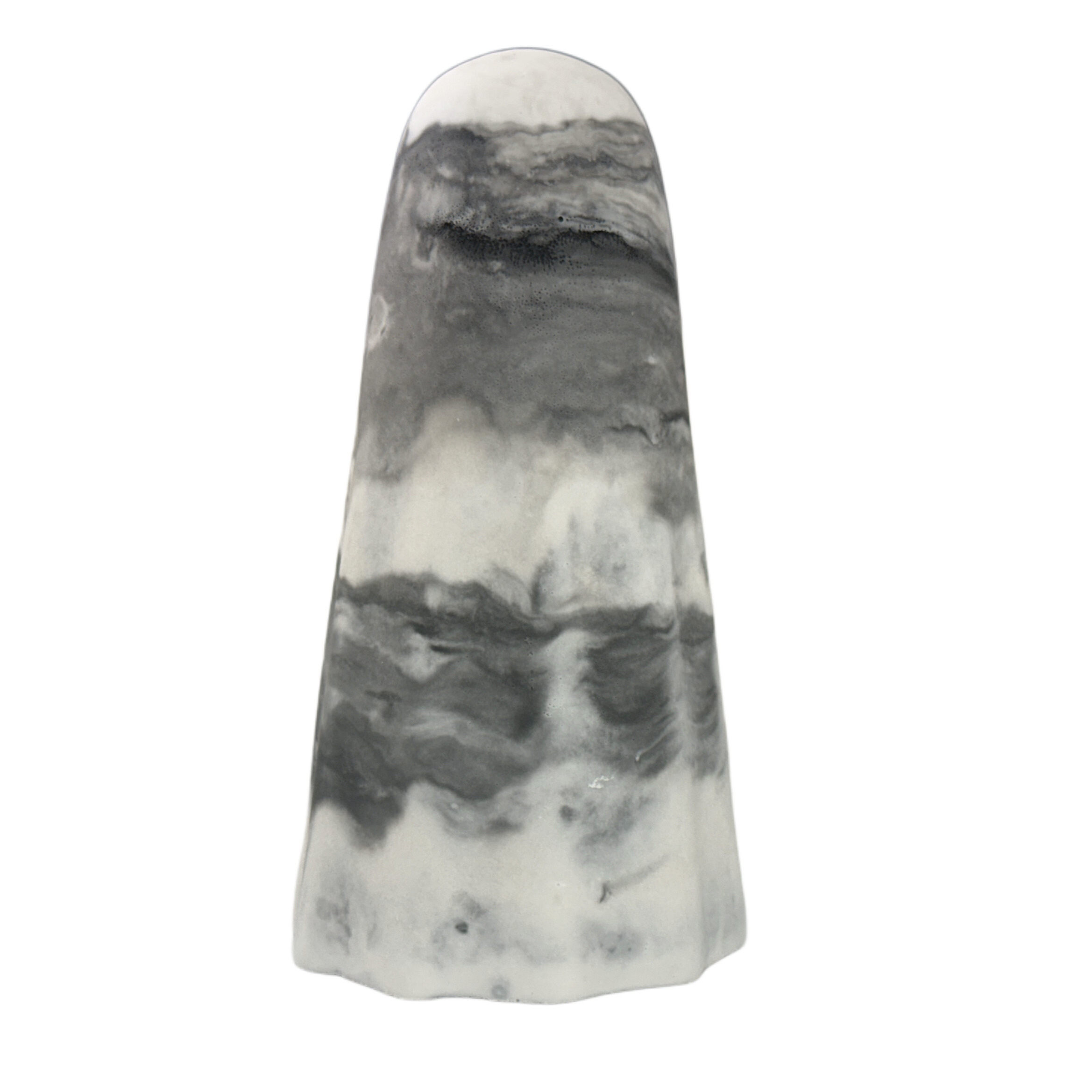 A grey and white marbled ghost figurine by The Nordic Ghost Merchants