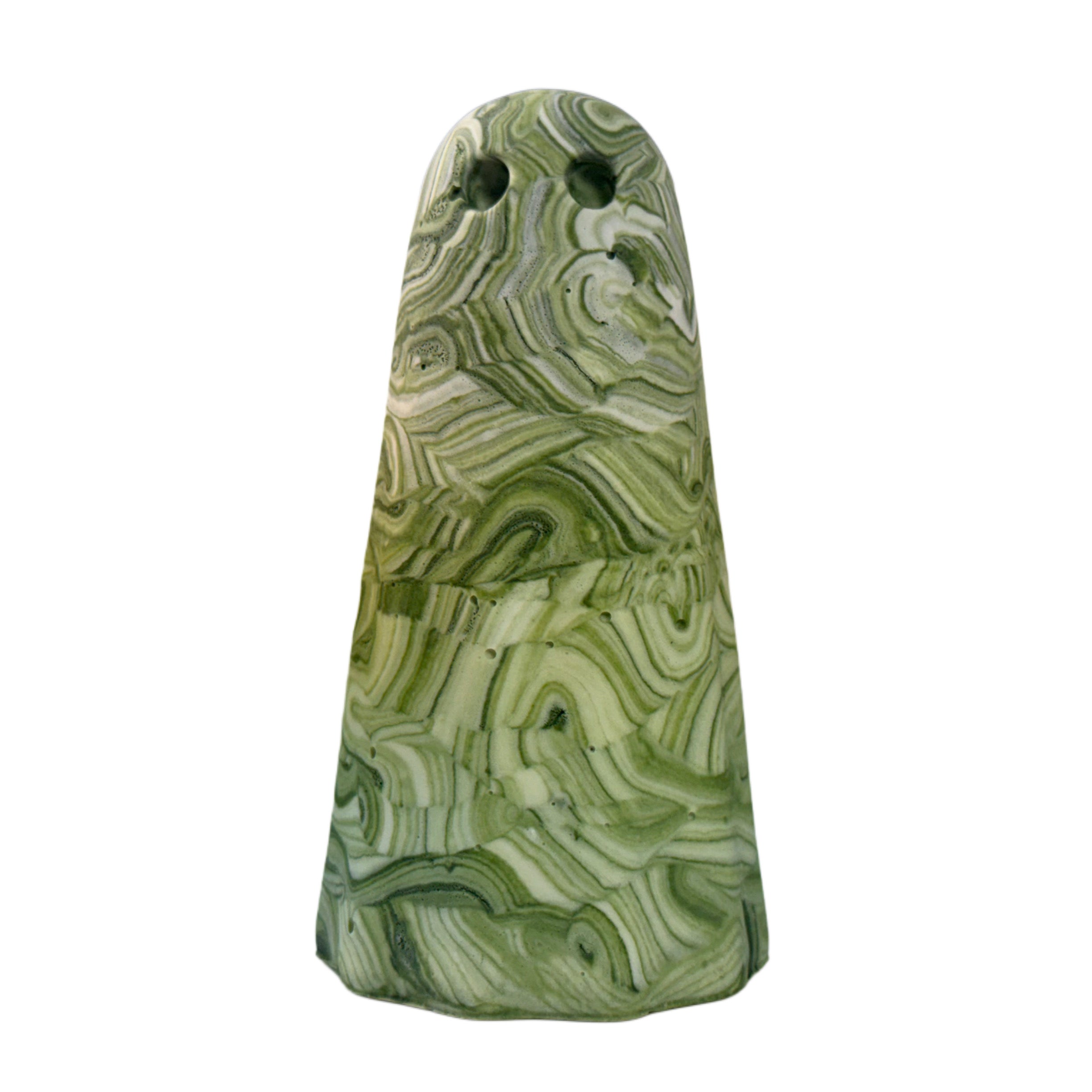Green and white marbled ghost figurine from The Nordic Ghost Merchants