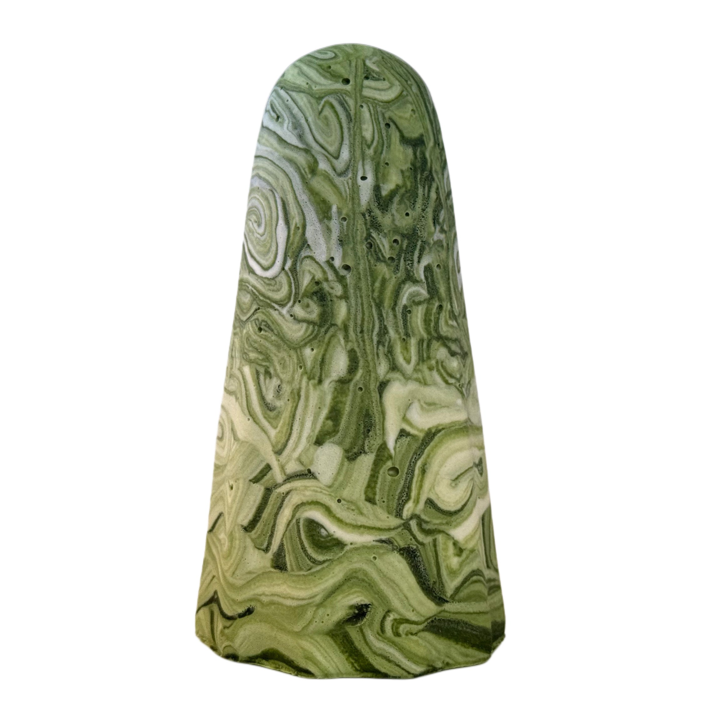 Green and white marbled ghost figurine from The Nordic Ghost Merchants