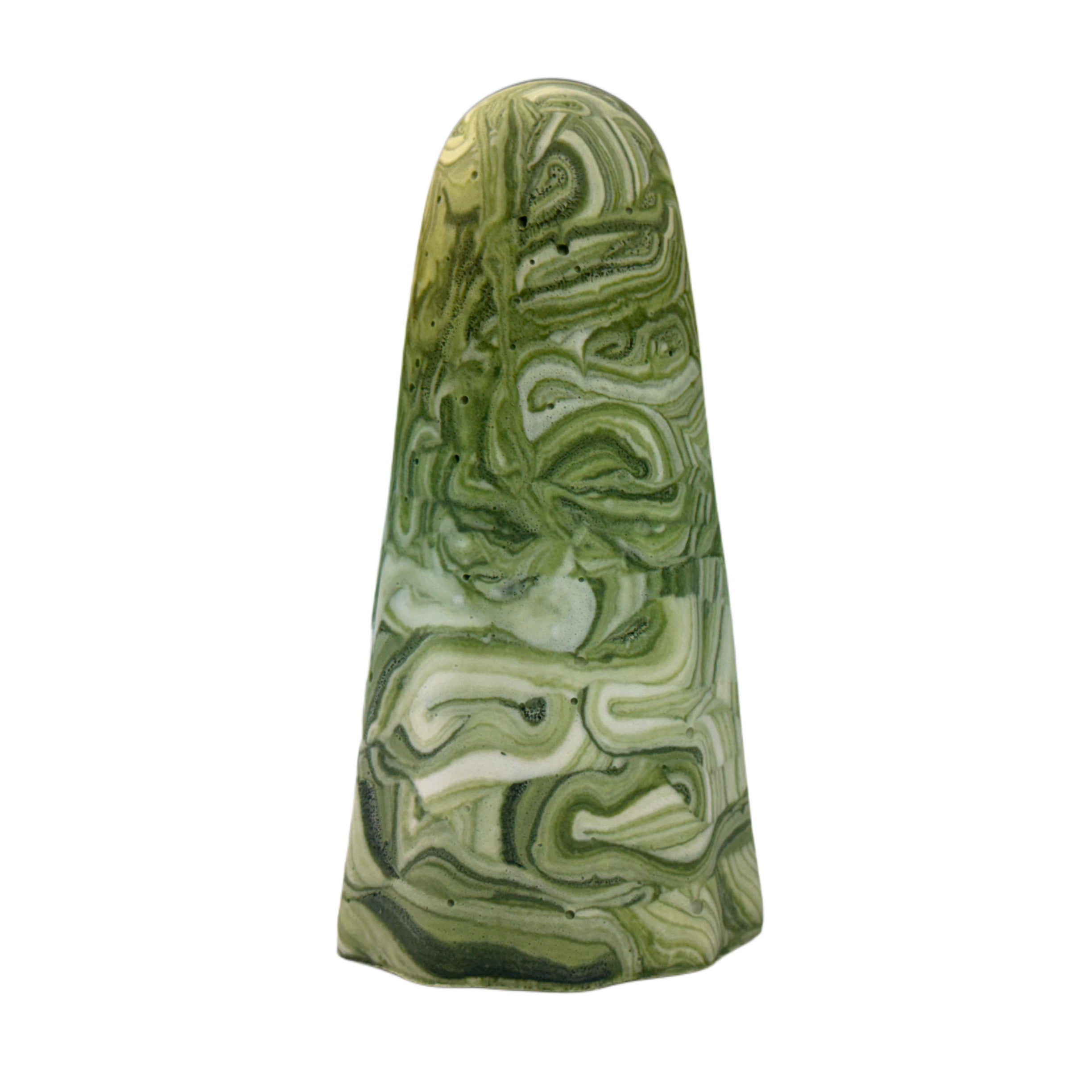 Green and white marbled ghost figurine from The Nordic Ghost Merchants