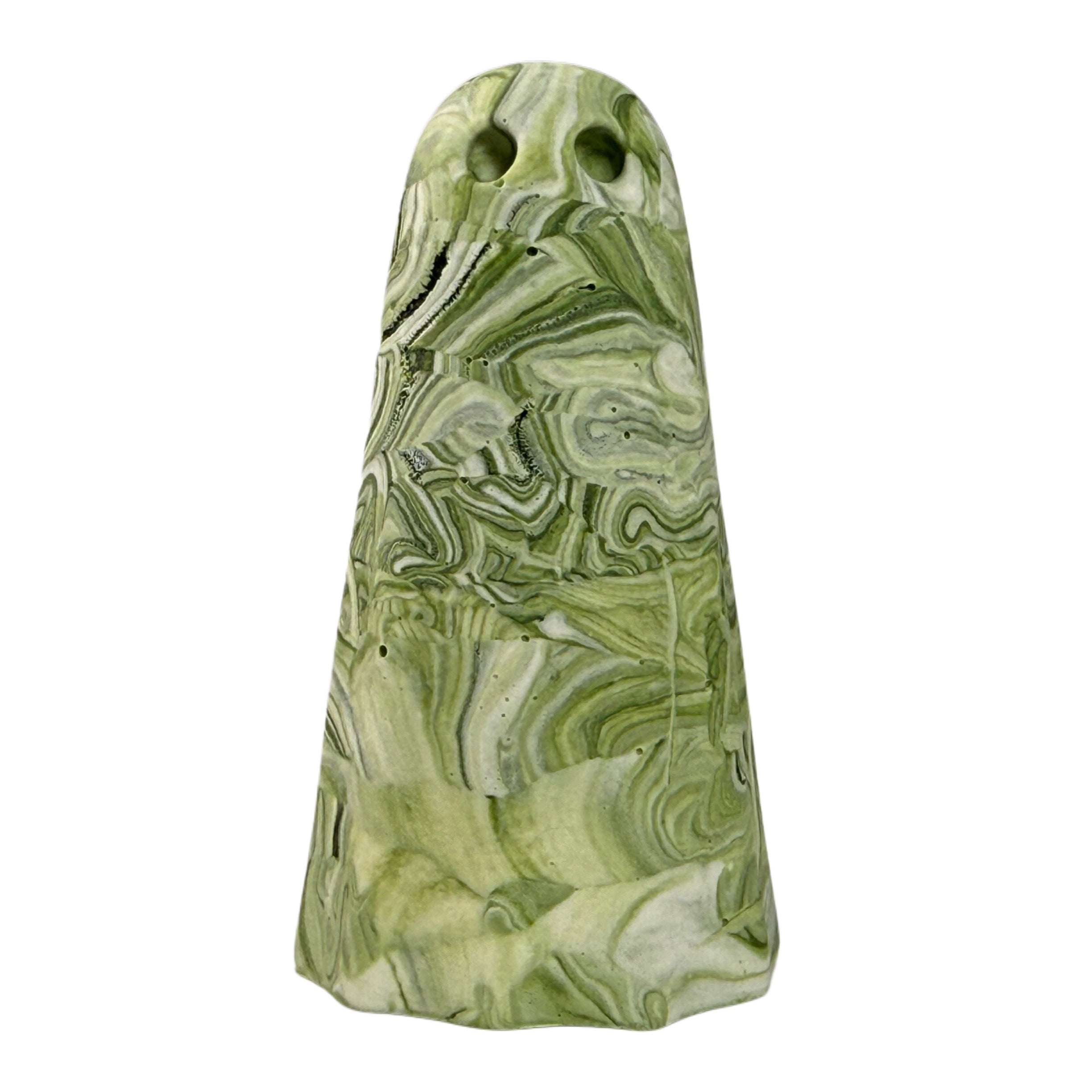 Green and white marbled ghost figurine from The Nordic Ghost Merchants