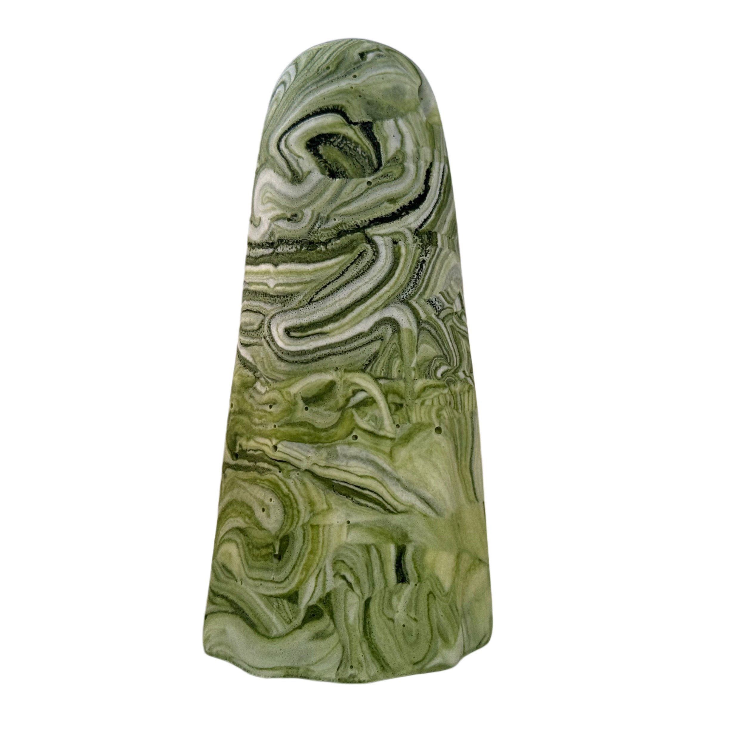 Green and white marbled ghost figurine from The Nordic Ghost Merchants