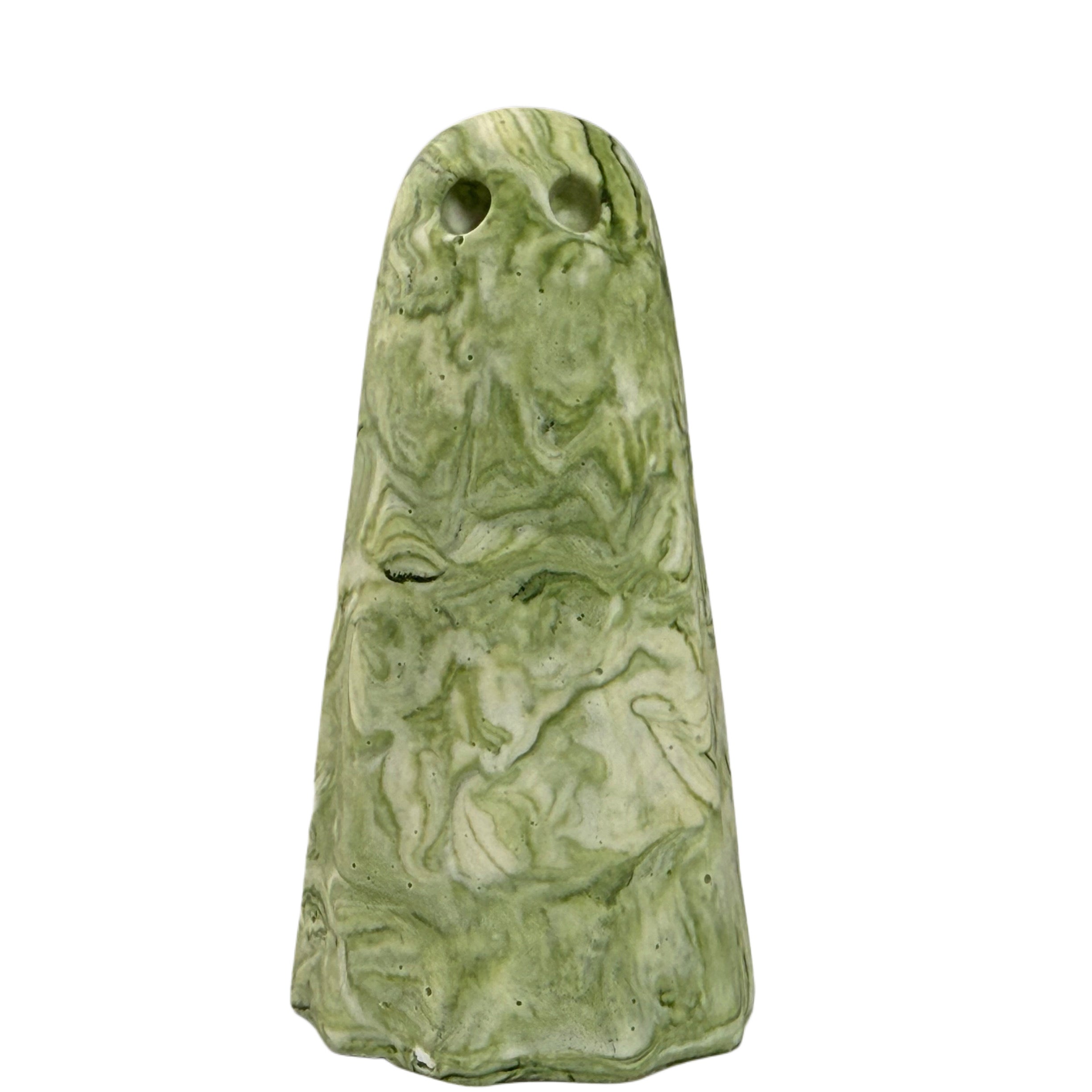 Green and white marbled ghost figurine from The Nordic Ghost Merchants