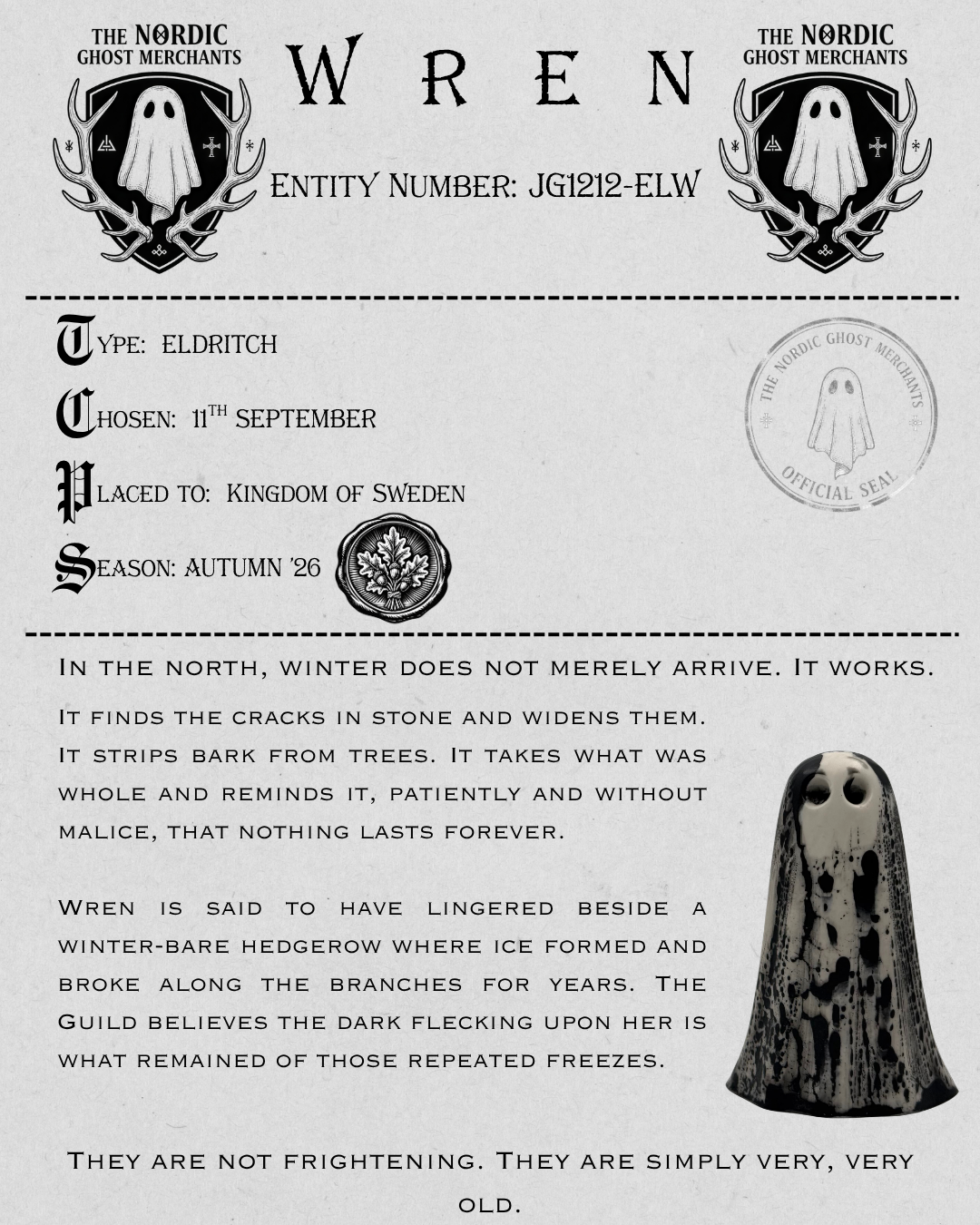 The Eldritch Ghost Figurine - Wren