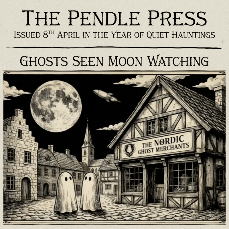 The Pendle Press - Moon Watching Ghost Figurines