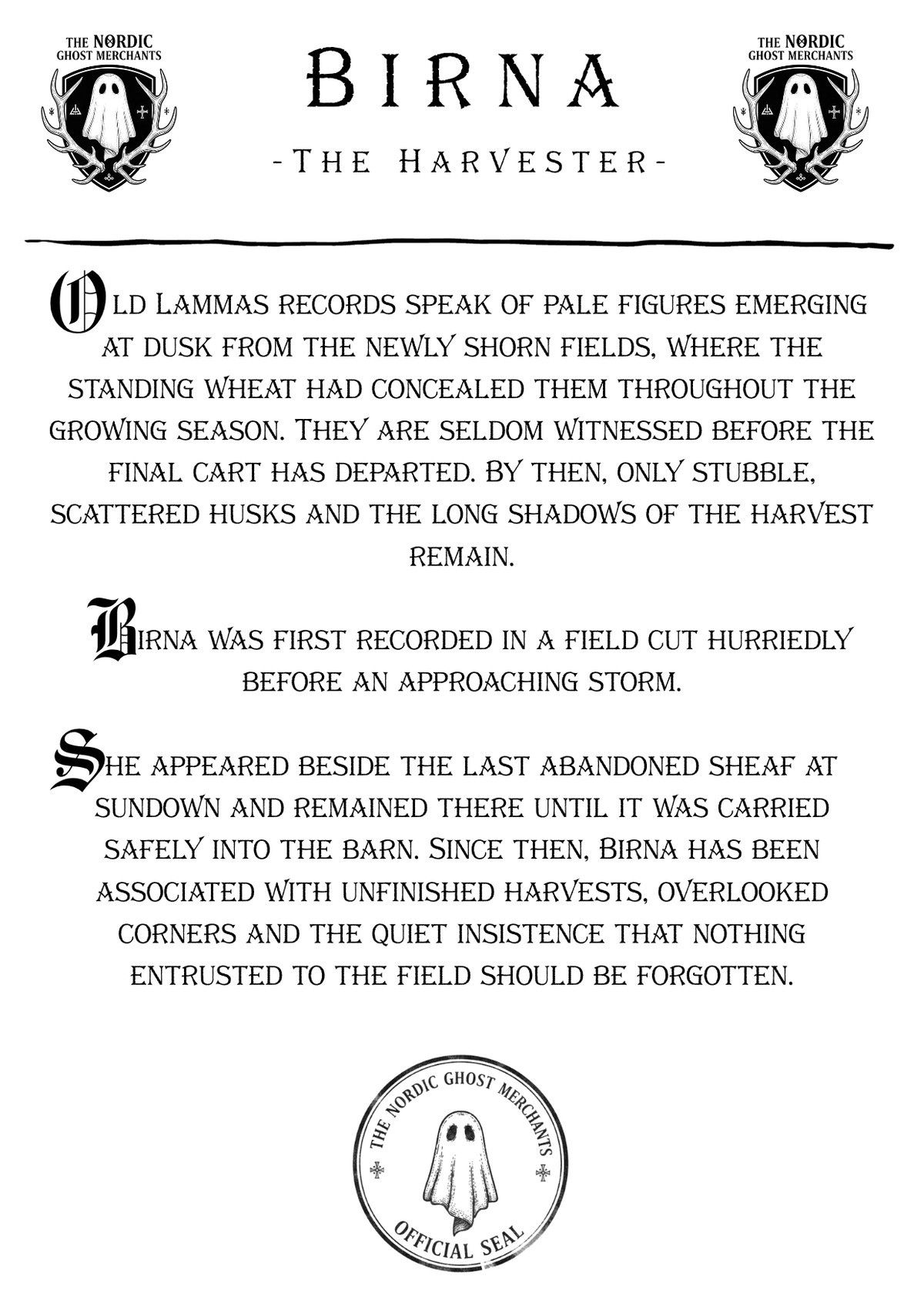 The Harvester Ghost Figurine - Birna