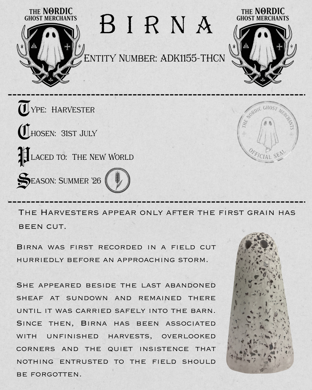 The Harvester Ghost Figurine - Birna