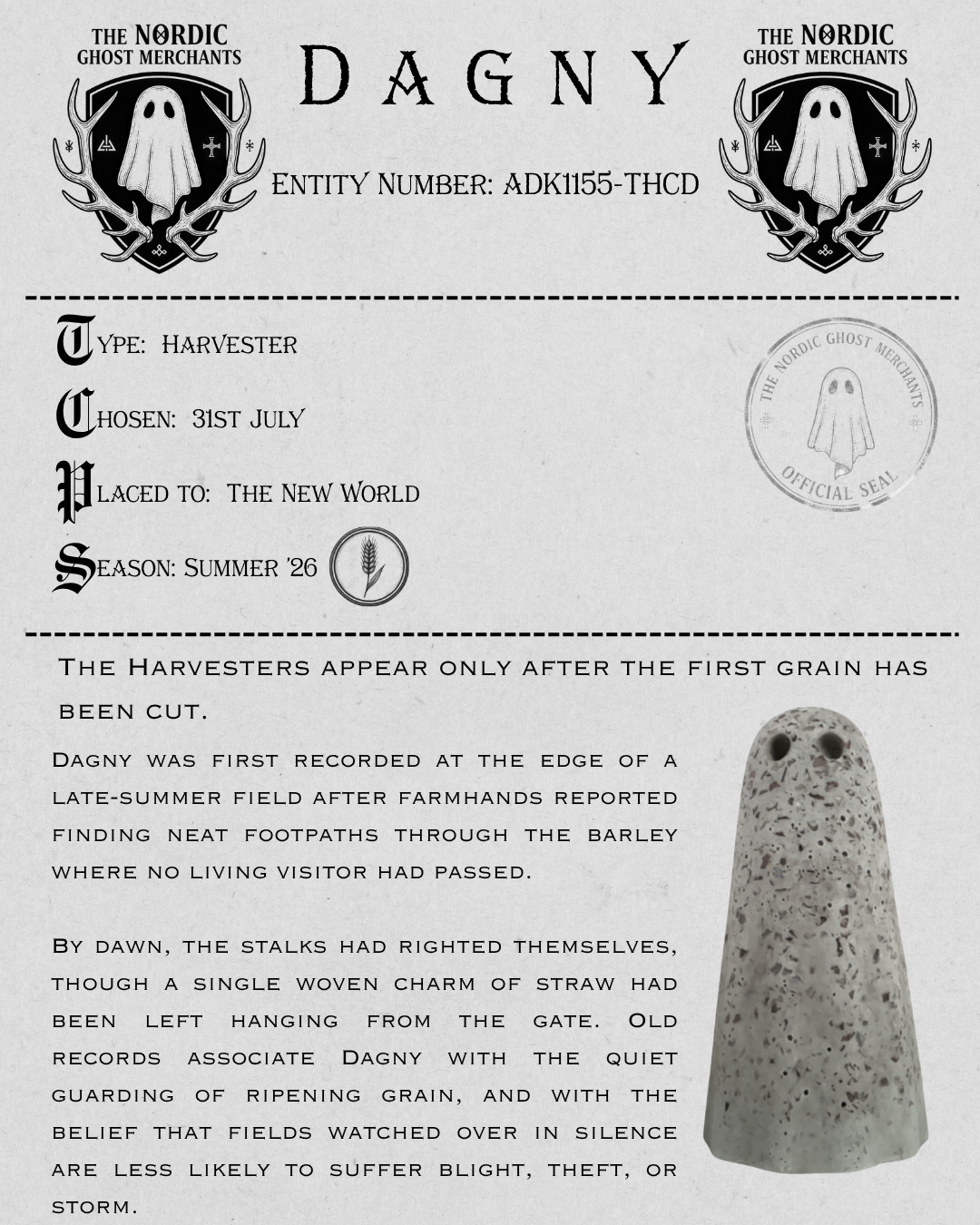 The Harvester Ghost Figurine - Dagny