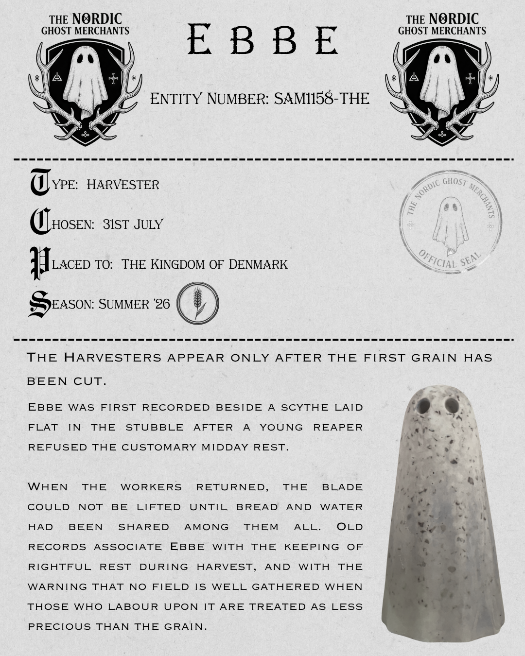 The Harvester Ghost Figurine - Ebbe