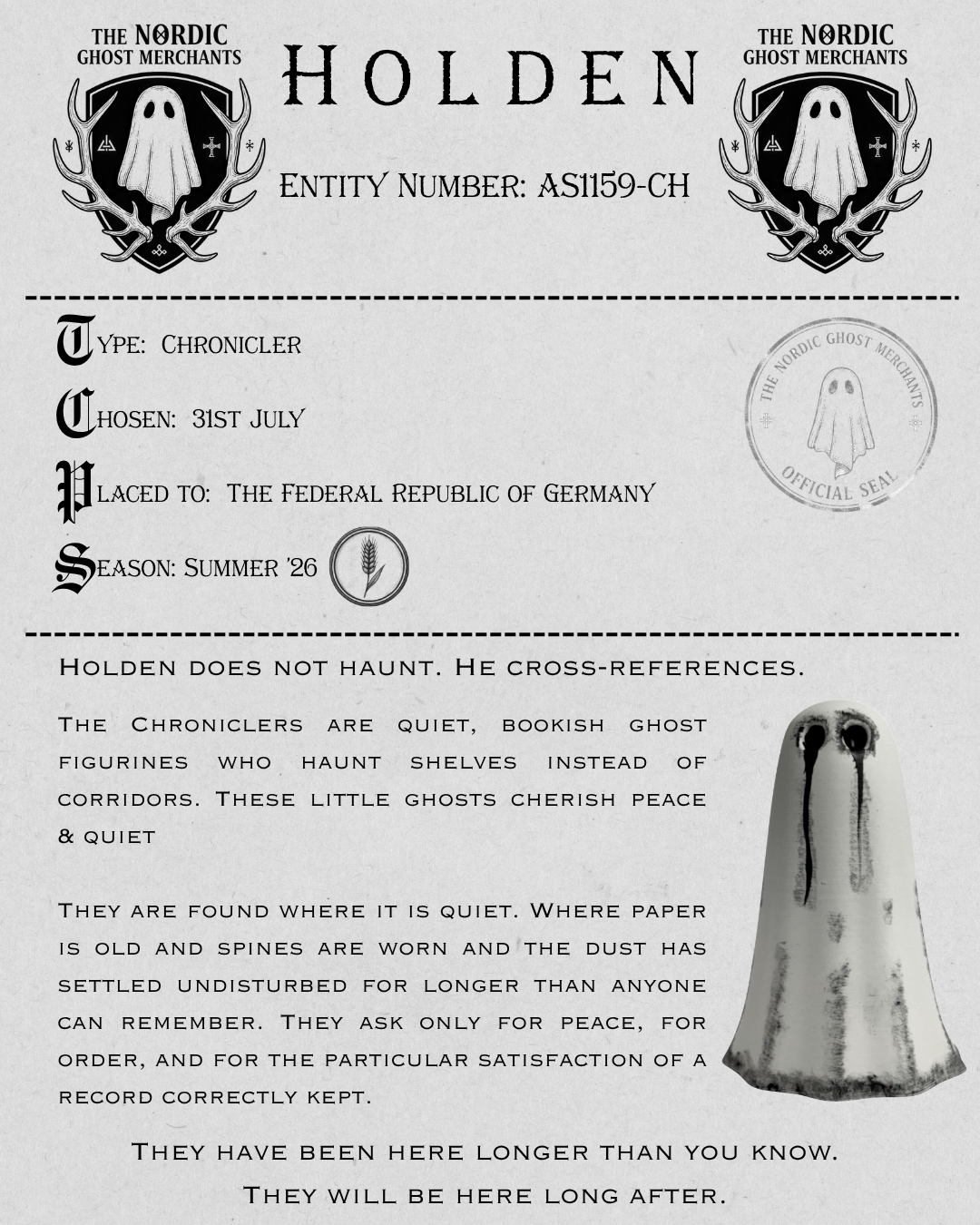The Chronicler Ghost Figurine - Holden