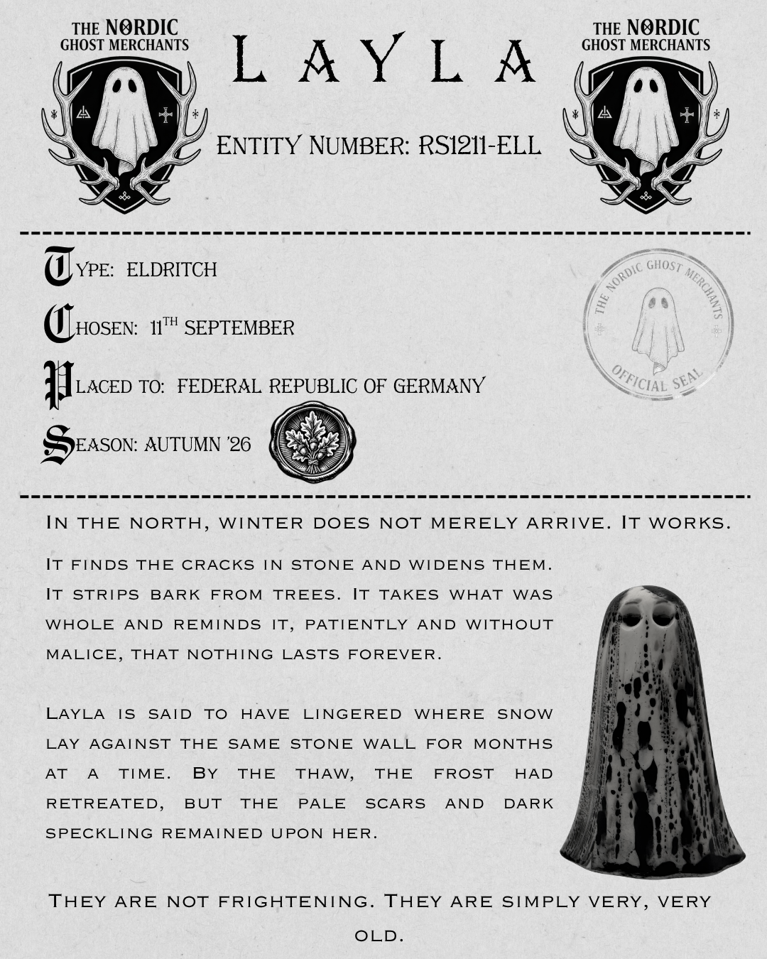 The Eldritch Ghost Figurine - Layla