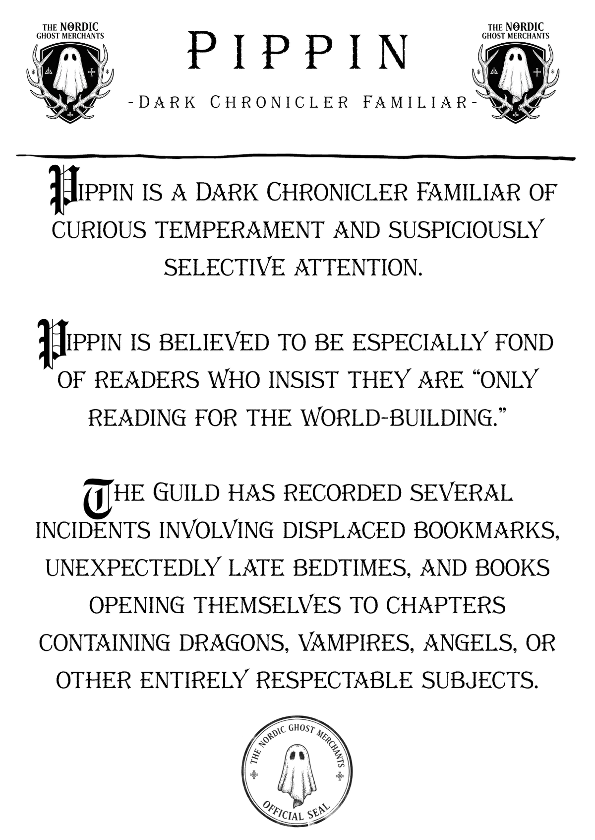 The Dark Chronicler Familiar - Pippin