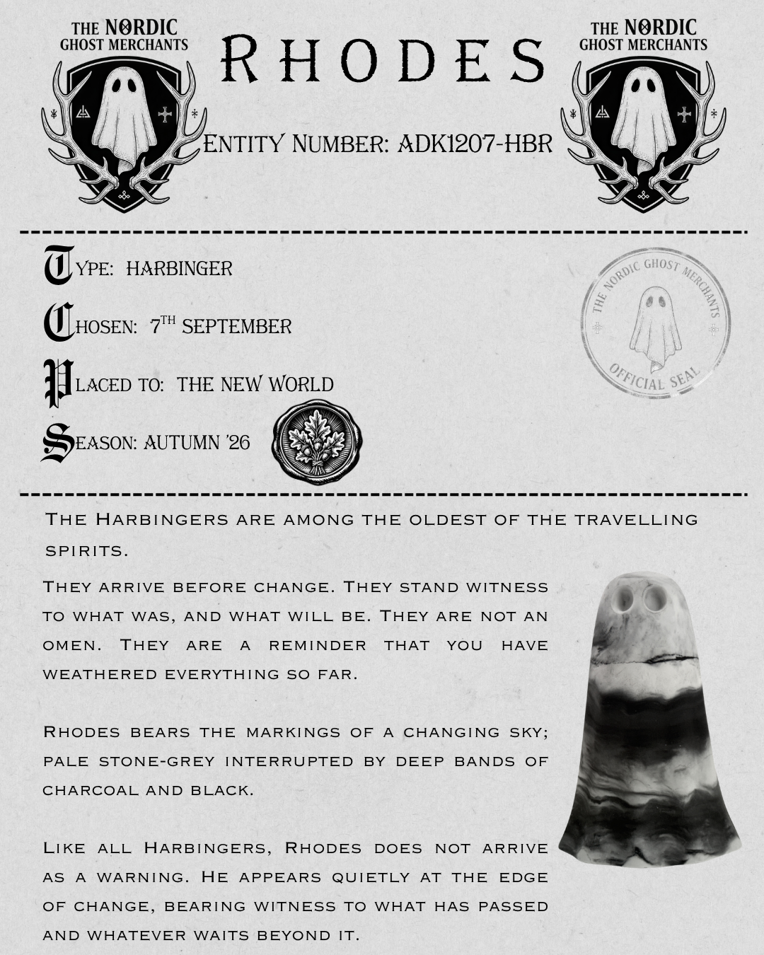 The Harbinger Ghost Figurine - Rhodes