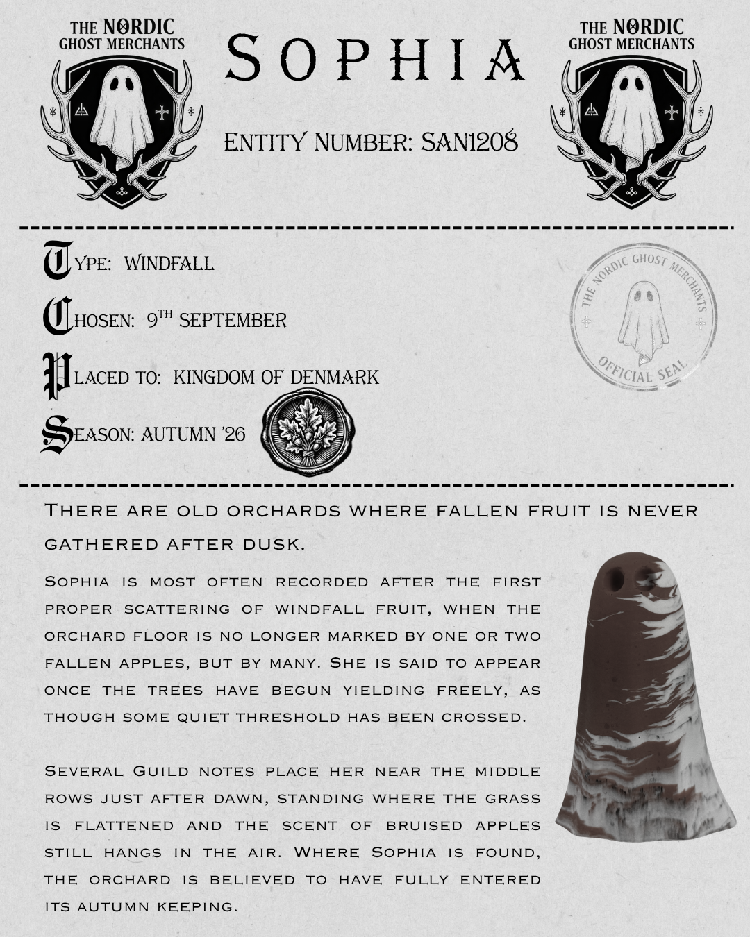 The Windfall Ghost Figurine - Sophia