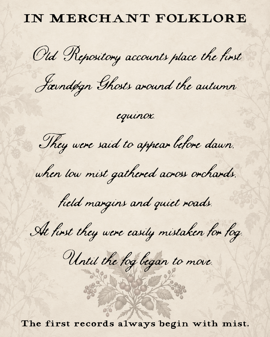 Merchants Almanac page