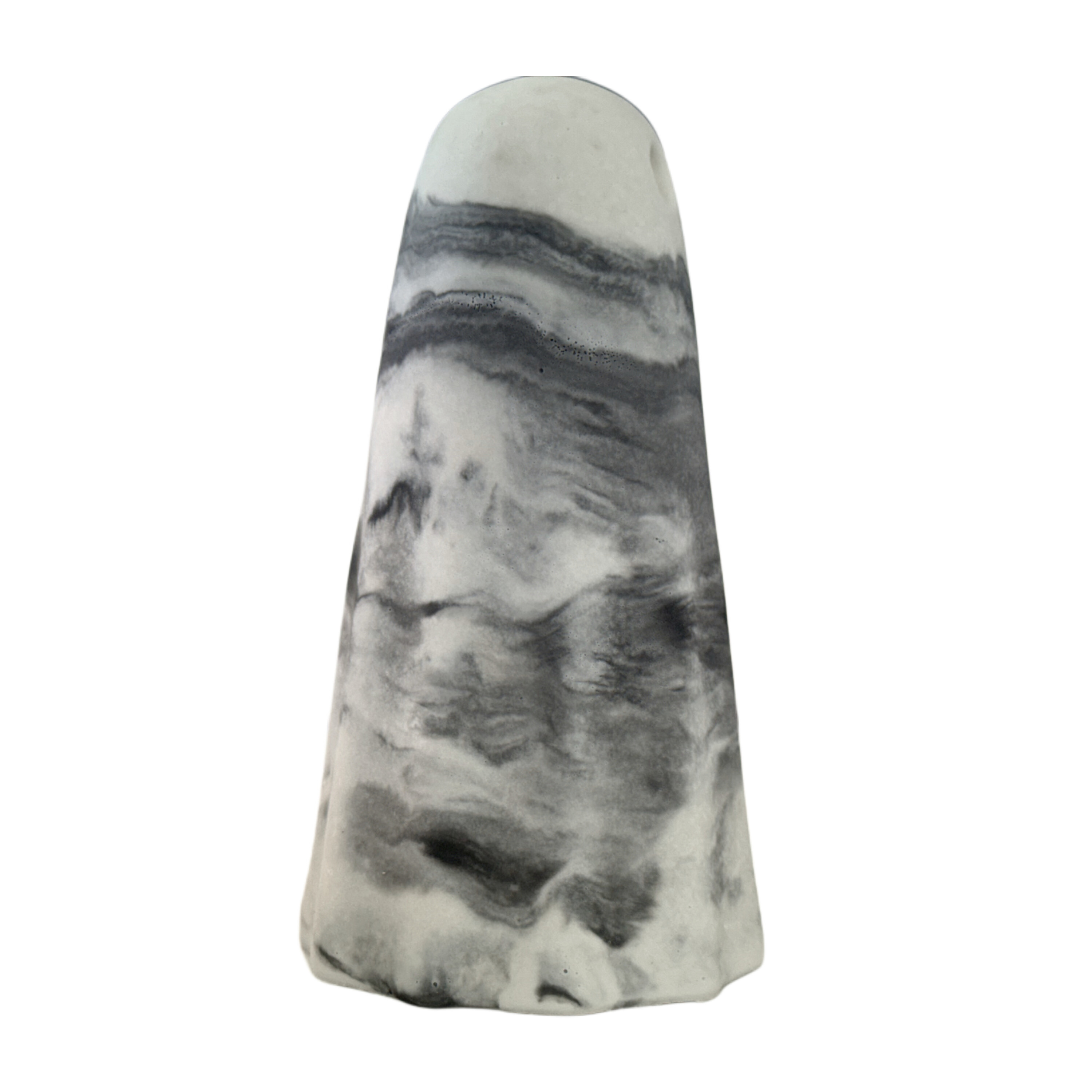 Black, grey and white handmade ghost figurine by The Nordic Ghost Merchants