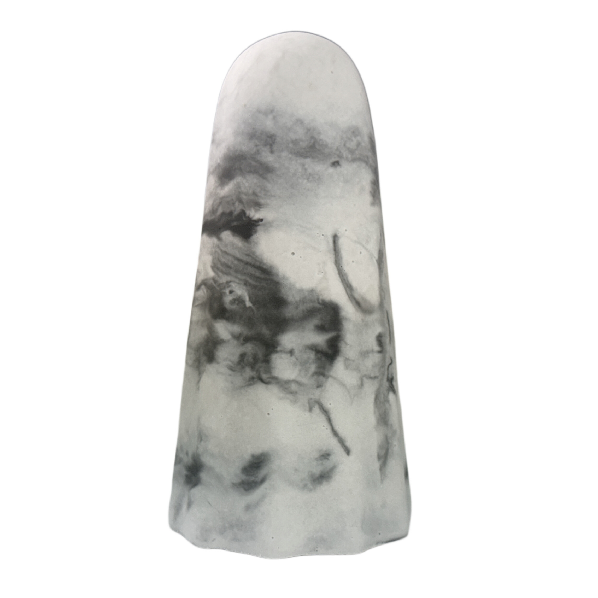 Grey and white marbled handmade ghost figurine by The Nordic Ghost Merchants