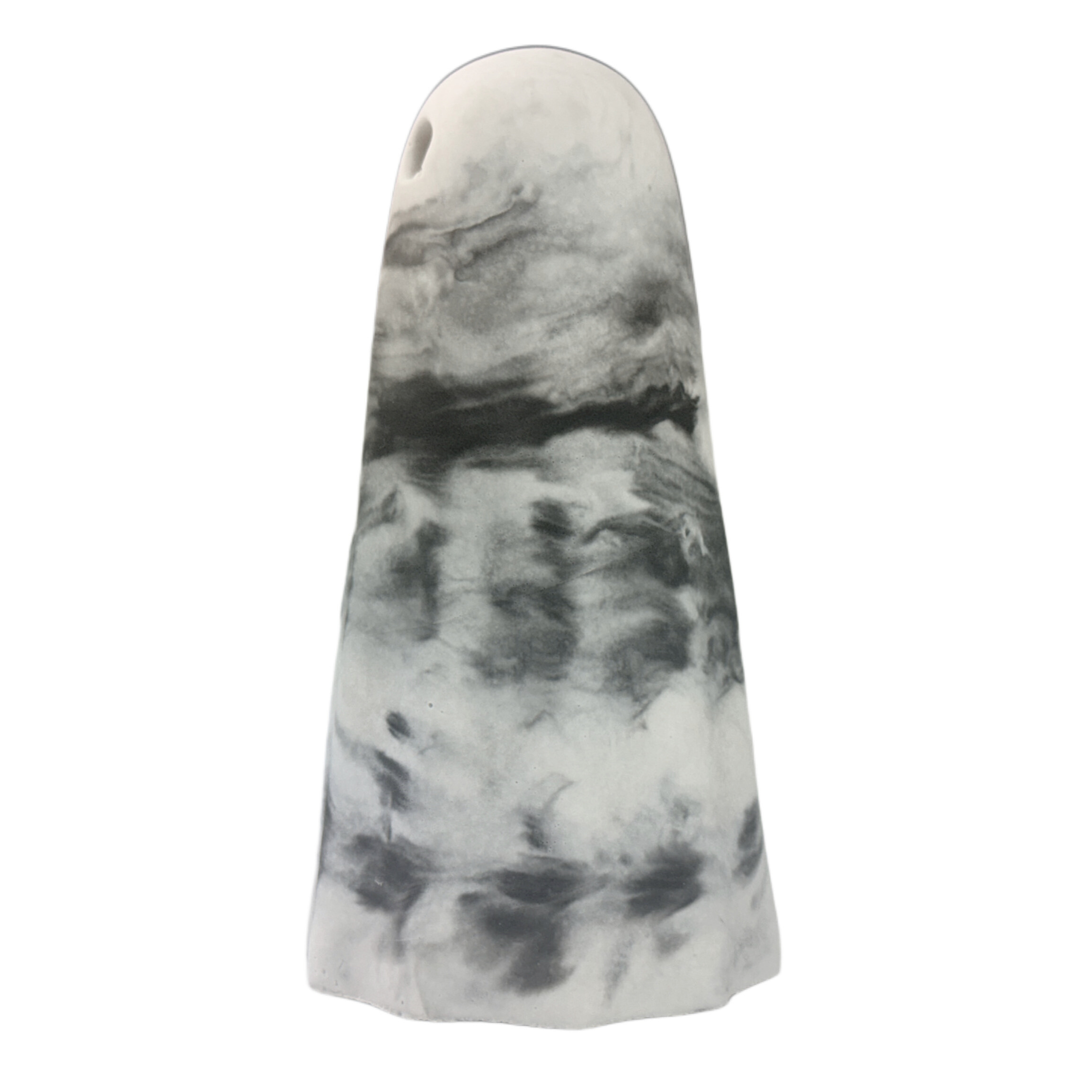 Grey and white marbled handmade ghost figurine by The Nordic Ghost Merchants
