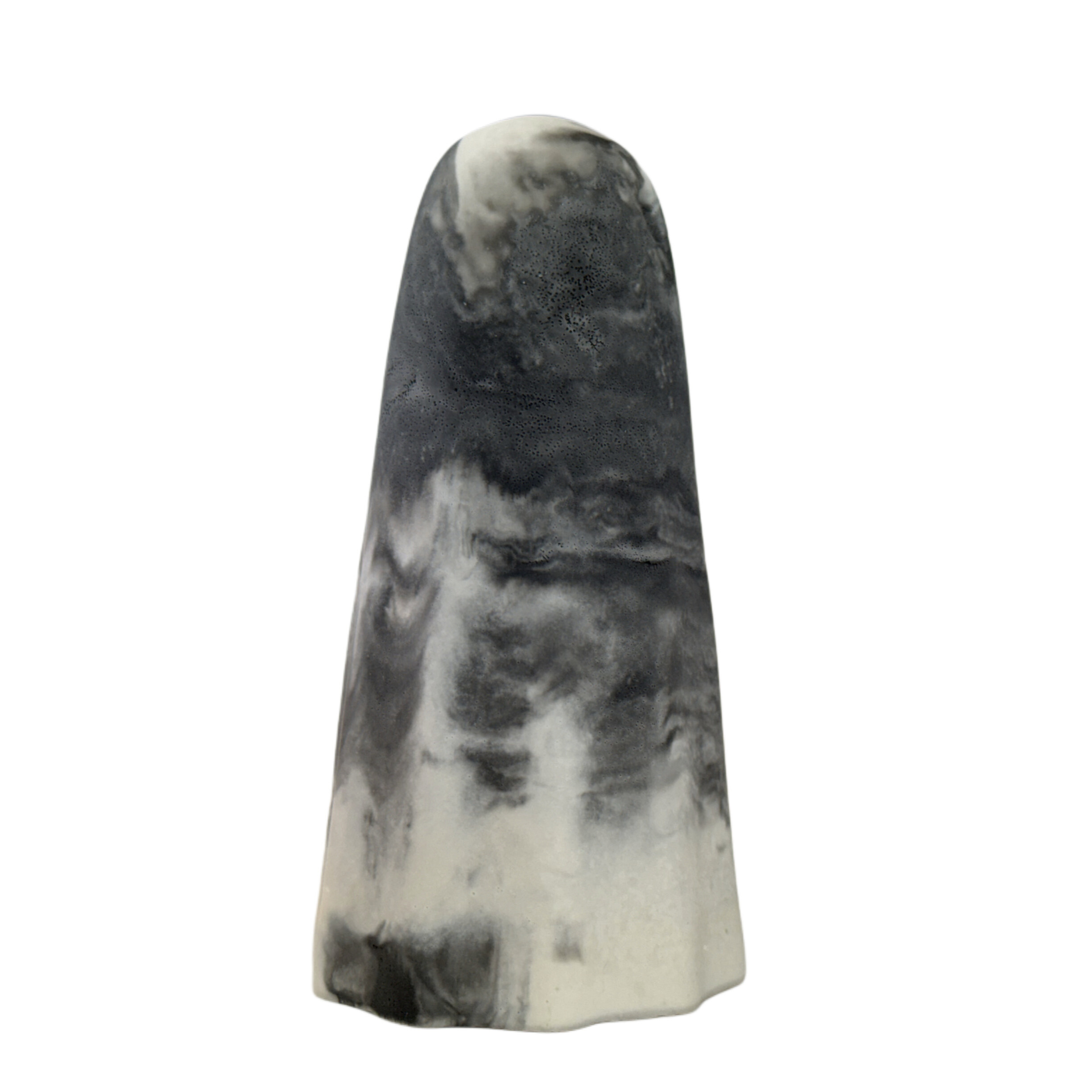 Black and ivory marbled handmade ghost figurine