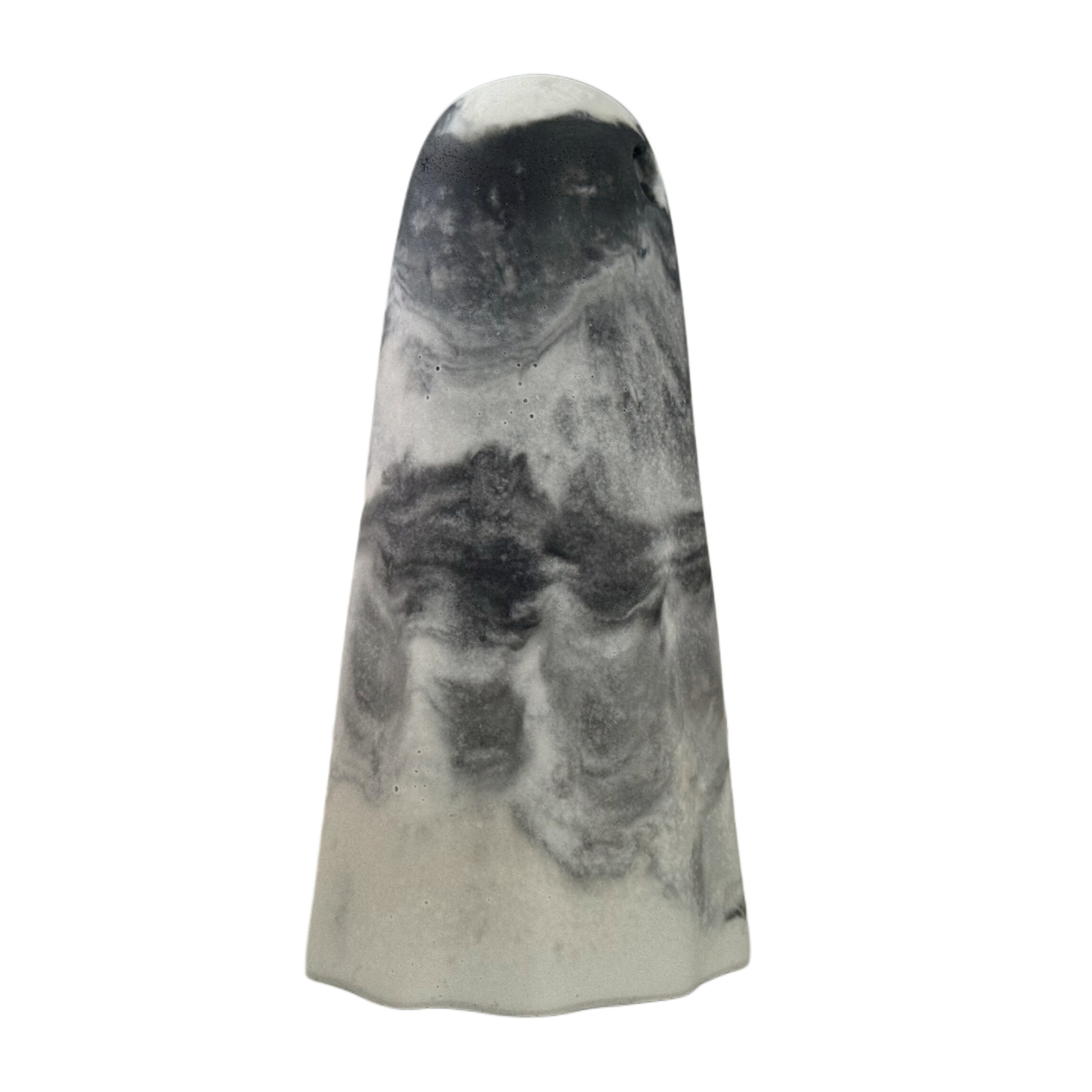 Black and white handmade ghost figurine by The Nordic Ghost Merchants