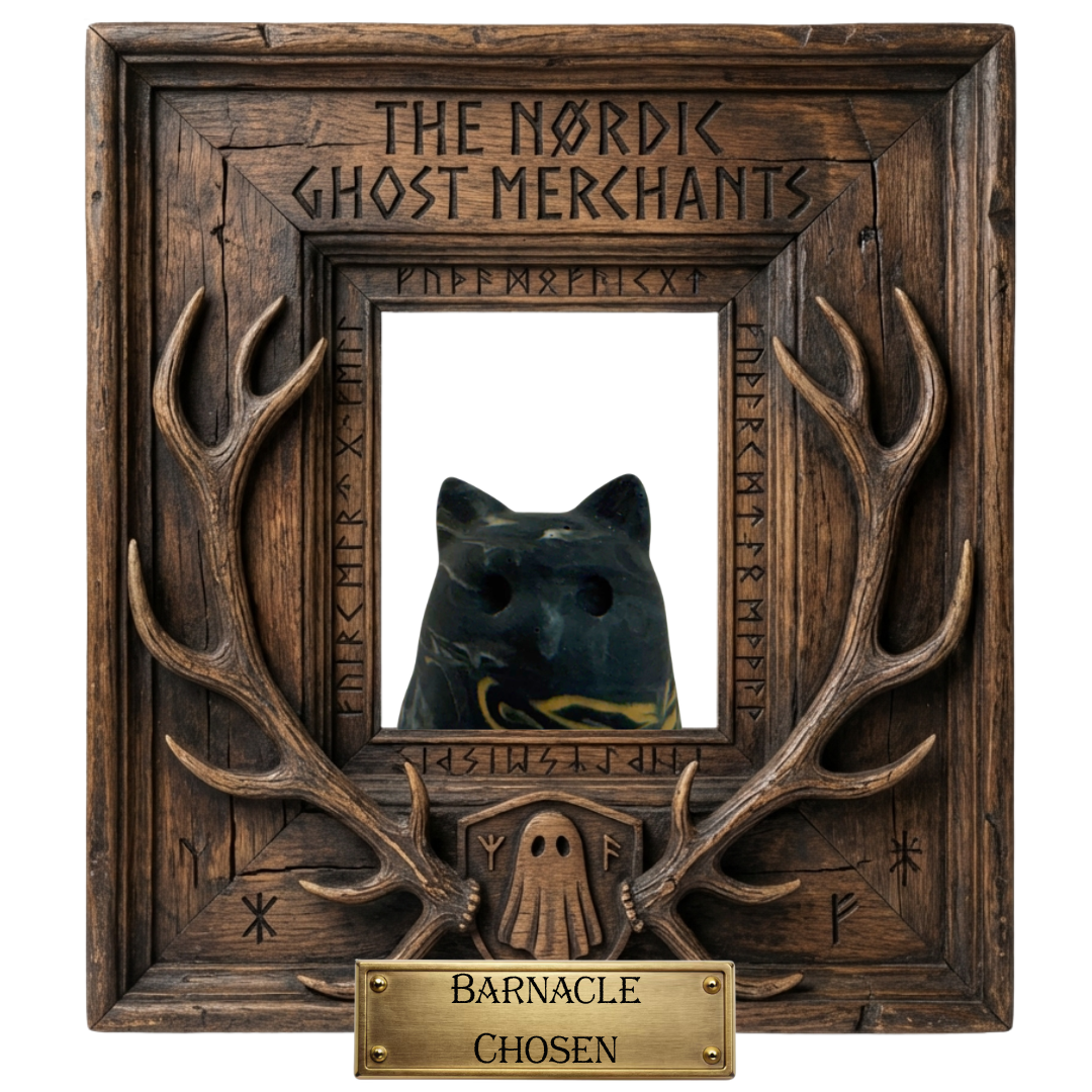 Skagerrak Ghost Cat Figurine - Barnacle (Scented Ghost)
