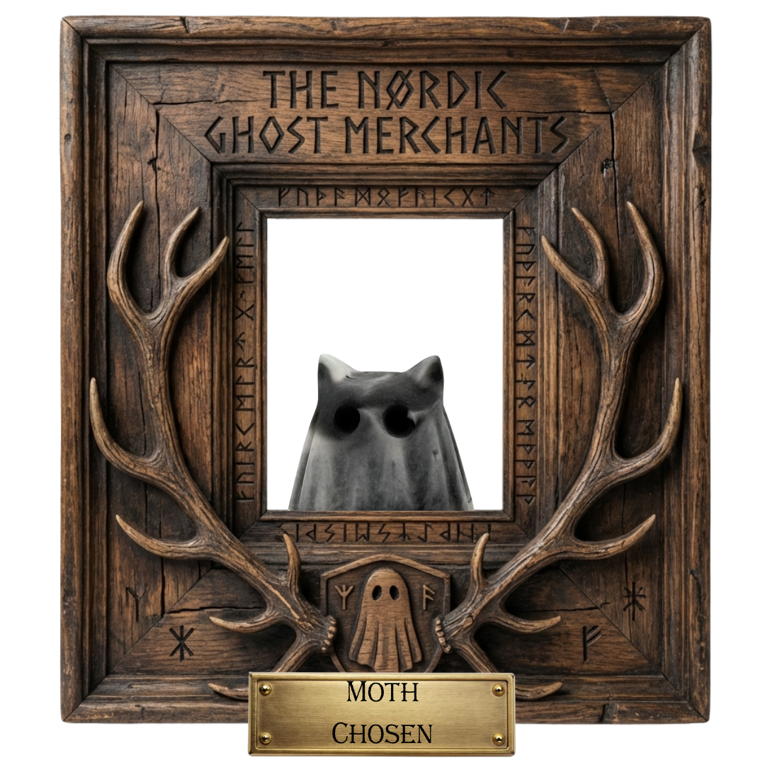 The Samhain Harbinger Familiar Ghost Figurine - Moth