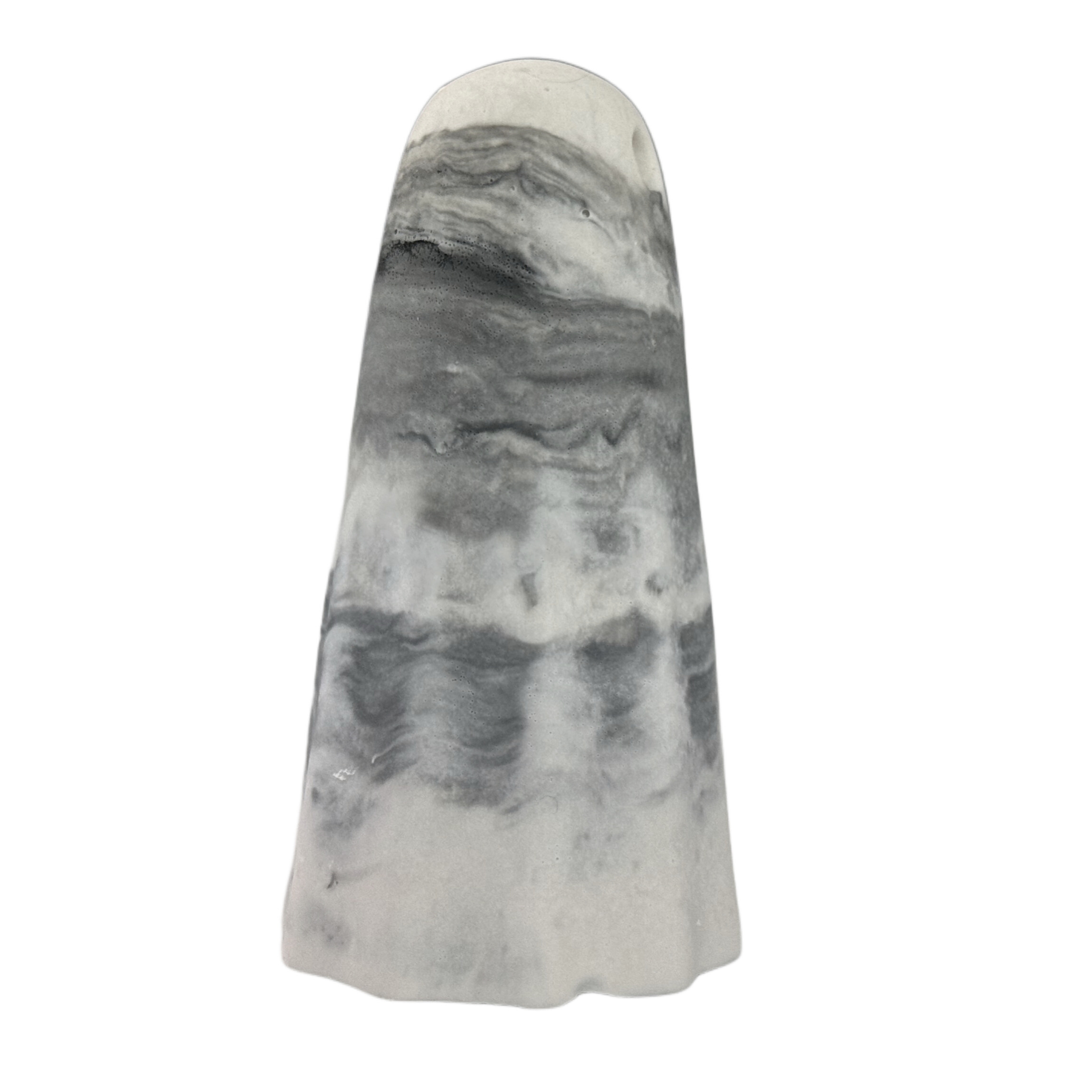 A grey and white marbled ghost figurine by The Nordic Ghost Merchants