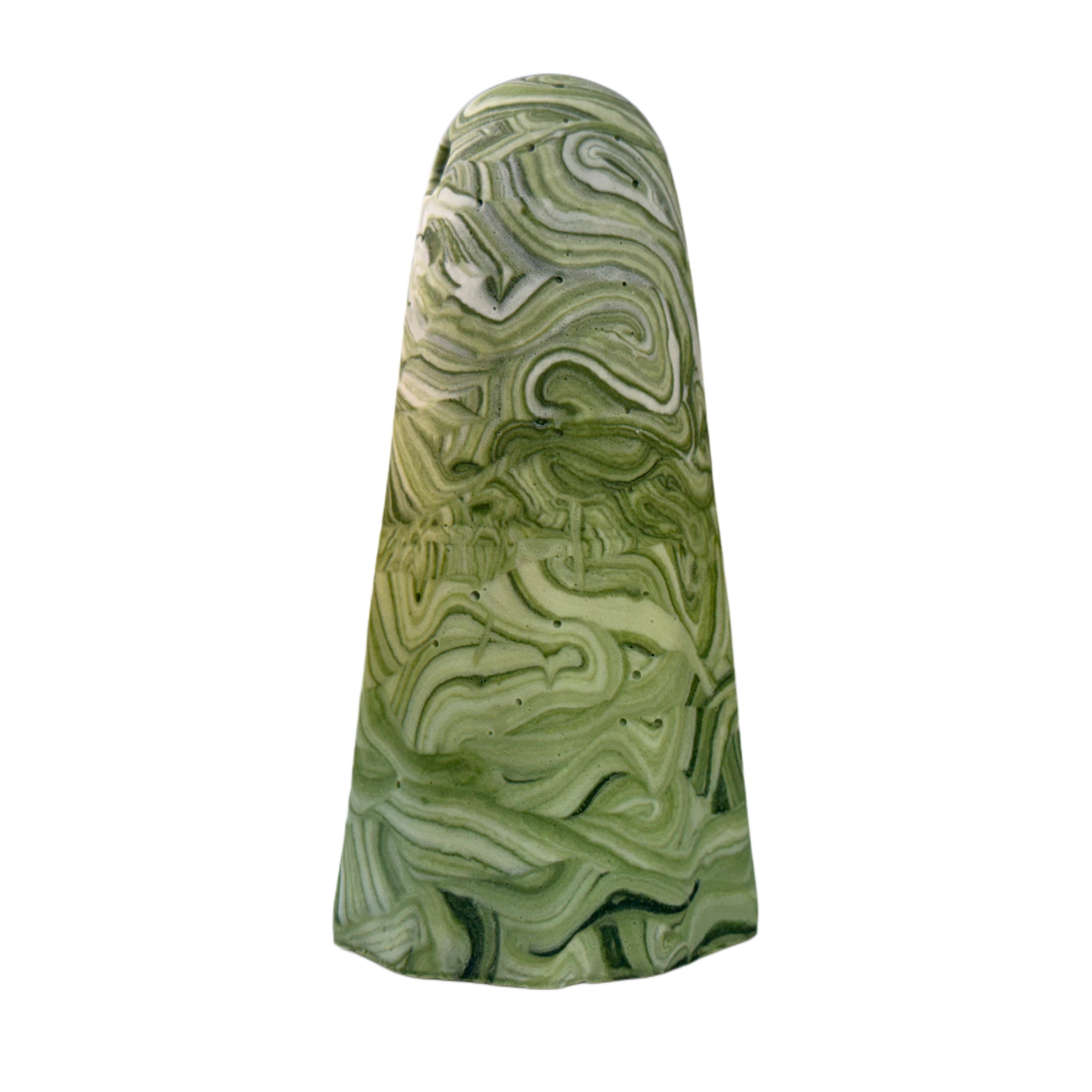 Green and white marbled ghost figurine from The Nordic Ghost Merchants