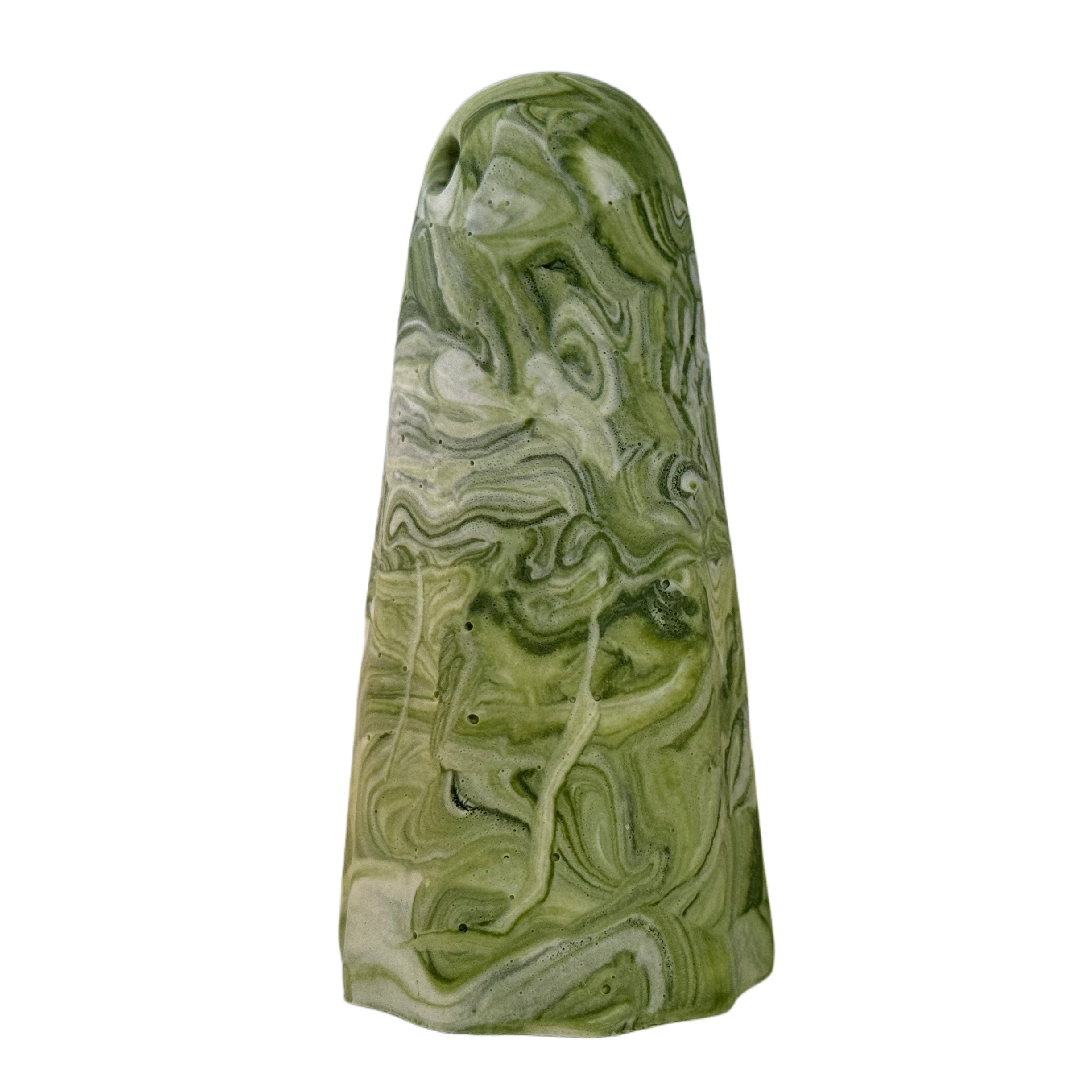 Green and white marbled ghost figurine from The Nordic Ghost Merchants